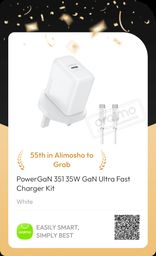 Oraimo powerGan 351 35w Gan Ultra fast charger