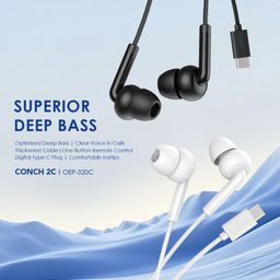 CONCH 2C oraimo wired earphone