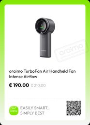 Turbo fan Air Handheld Fan Intense