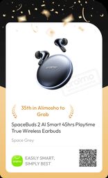 Oraimo spacebuds 2 AI Smart 45hrs playtime through wireless earbud