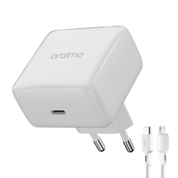 PowerCube 20 Chic 20W GaN Wall Charger Kit with Type-C to Lightning Cable