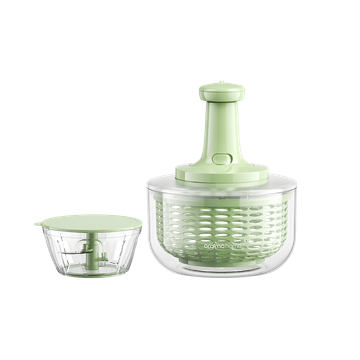 GrateSpin 2 in 1 Stainless Press Chopper & Spinner Set