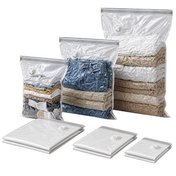 VacEase Compact Durable Vacuum Storage Bags (6 pcs )