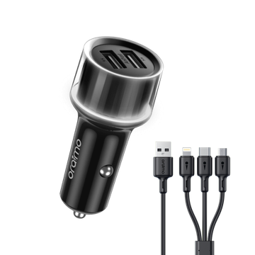 Highway 15 15.5W Car Charger with 3-in-1 Cable