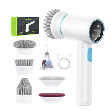 Ultra Cleaner Scrubber Cordless 1.5H Runtime Electric Spin Brush with 5 Replacement Heads