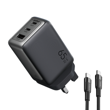 HyperGaN 65 65W GaN Wall Charger Kit with 100W CC Cable