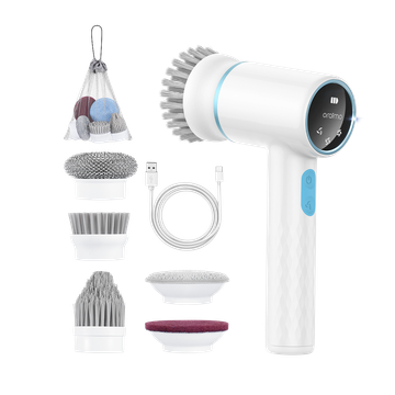 Ultra Cleaner Scrubber Cordless 1.5H Runtime Electric Spin Brush with 5 Replacement Heads