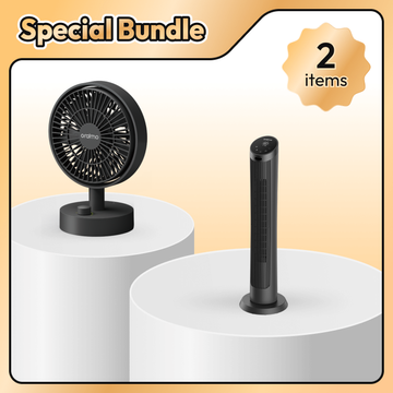 CyberStorm Tower Fan Plus SmartTableFan Bundle Sale