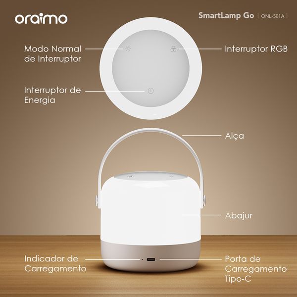 SmartLamp Go 4.5W RGB Luz Noturna