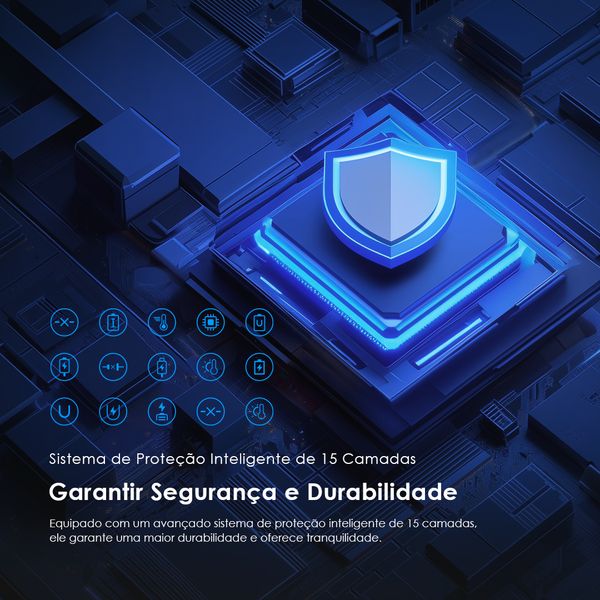 MagPower 15 Power Bank de 10000mAh com Carregamento Sem Fio e com Fio