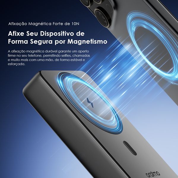 MagPower 15 Power Bank de 10000mAh com Carregamento Sem Fio e com Fio