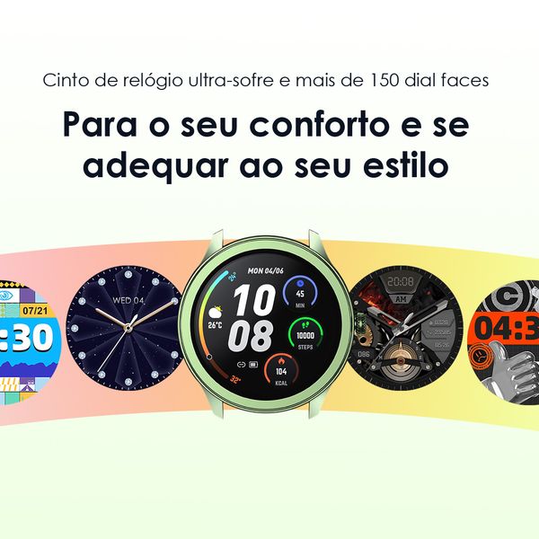 Watch 2R Smartwatch Colorido com Tela TFT de 1,39" e Certificação IP68