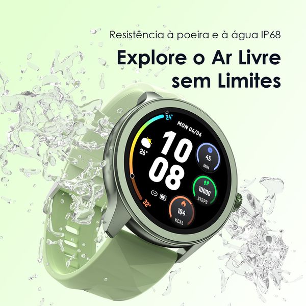 Watch 2R Smartwatch Colorido com Tela TFT de 1,39" e Certificação IP68
