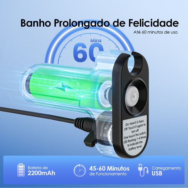 AquaFlex Chuveiro portátil 60min de uso