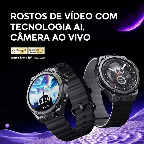 Watch Nova RV 1.39" HD Video Watch Faces IP68 Relógio Inteligente