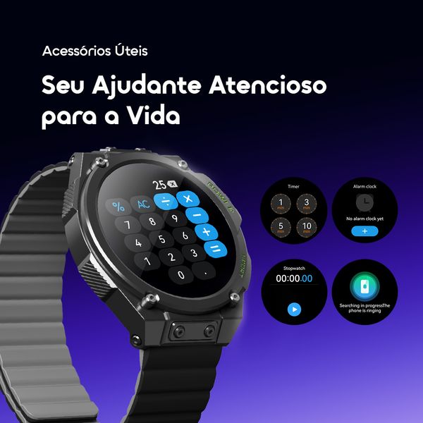 Watch Nova RV 1.39" HD Video Watch Faces IP68 Relógio Inteligente
