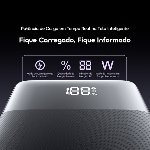 PowerNova Q21 20000mAh 22.5W Acumulador de Energia