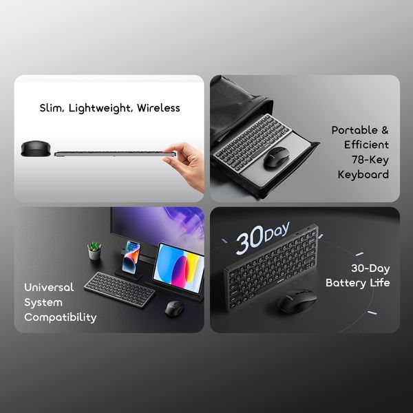 NimbleType Wireless Keyboard Mouse Kit