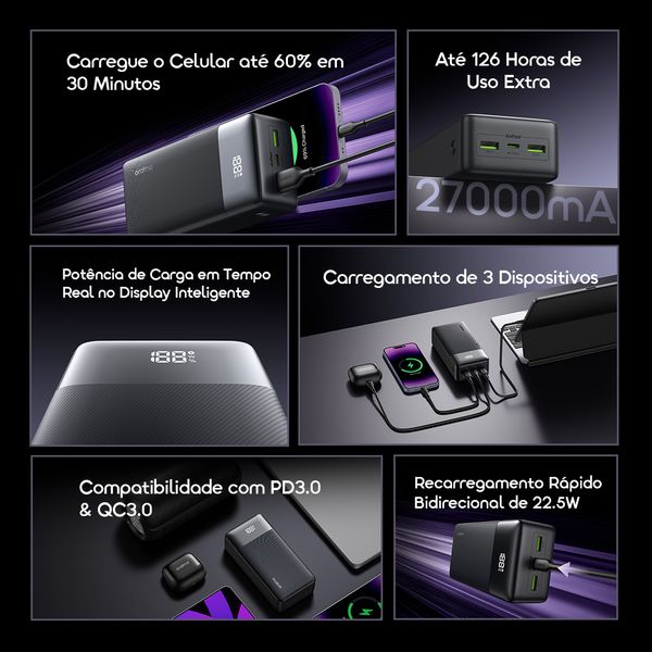 PowerNova QF1 27000mAh Power Bank
