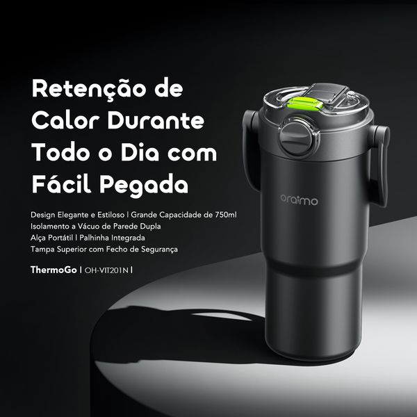 Vacuum Thermos Cup All-Day Heat Grip ThermoGo Vacuum Cup