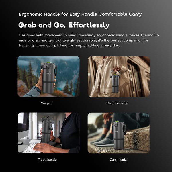 Vacuum Thermos Cup All-Day Heat Grip ThermoGo Vacuum Cup