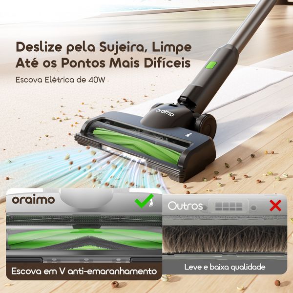 CordForce Plus Aspirador vertical com fio, motor de 500 W