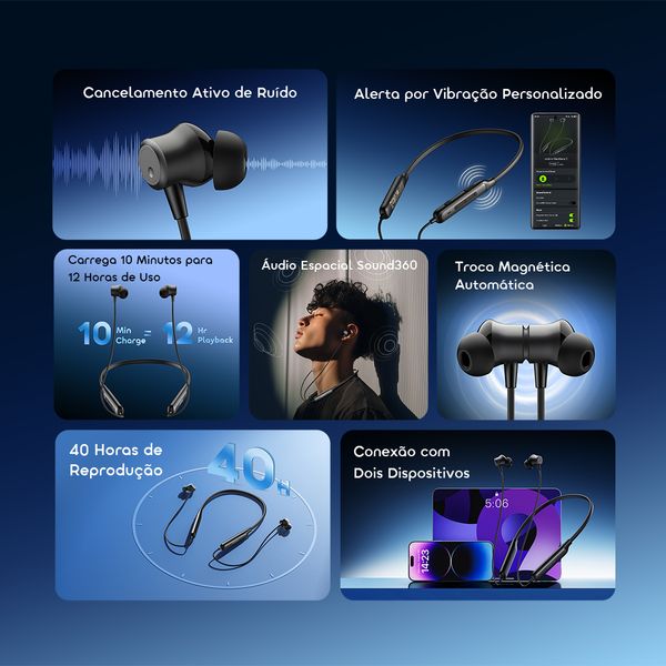 Necklace 5 Tahsan tuned noise cancellation long playtime wireless earphone