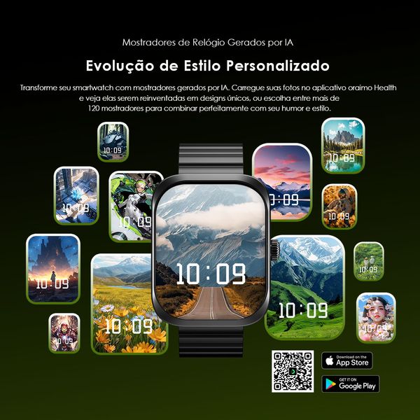 Watch Nova N Relógio inteligente de vidro curvo 2.5D