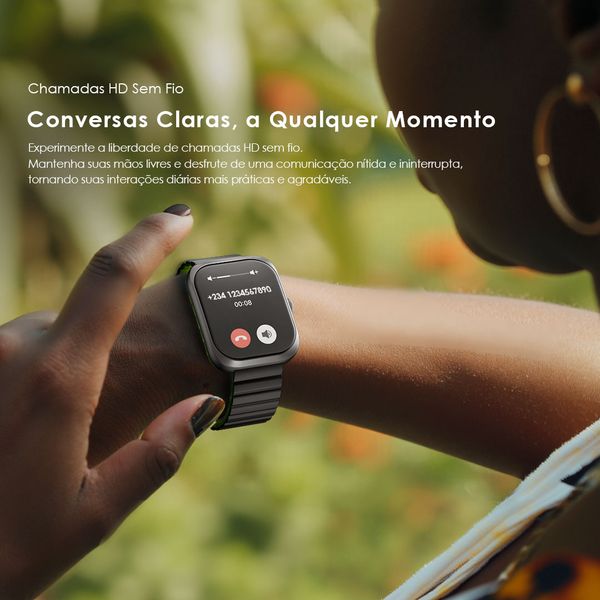 Watch Nova N Relógio inteligente de vidro curvo 2.5D