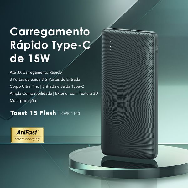 Toast 15 Flash 10000mAh Fast Charging Power Bank