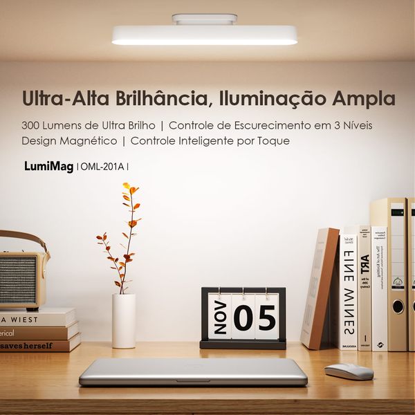 GlowMagnetic Luz magnética de 5W e 300 lúmens, 2 unid.