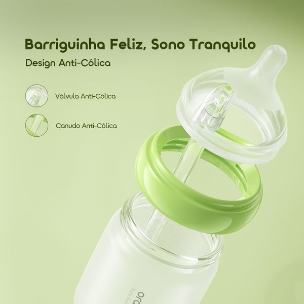 PureBottle-160 Materiais seguros, biberão de fluxo suave