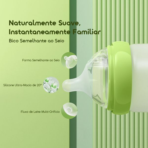 PureBottle-160 Materiais seguros, biberão de fluxo suave
