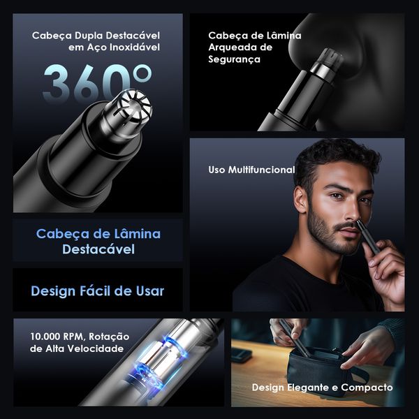 MiniTrim Aparador de Pelos do Nariz e Ouvido