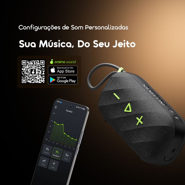 SpaceBox Active Coluna de Som Portátil Sem Fios Personalizável com FM de 25W de Potência