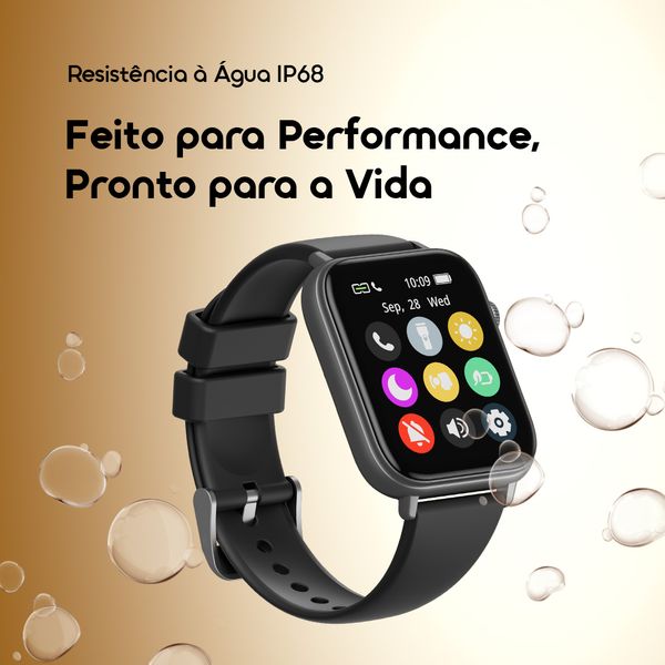 Watch 6N Relógio inteligente com ecrã a cores totalmente sensível ao toque