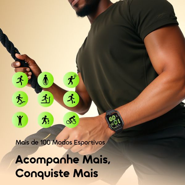 Watch 6N Relógio inteligente com ecrã a cores totalmente sensível ao toque