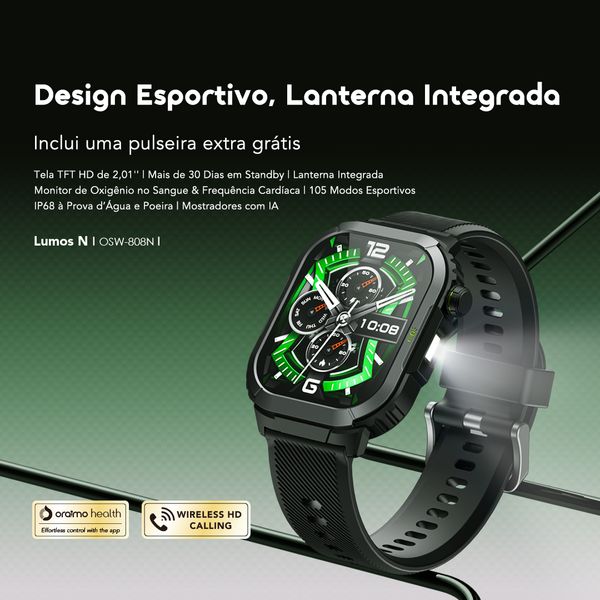 Watch Lumos N Relógio inteligente com ecrã HD