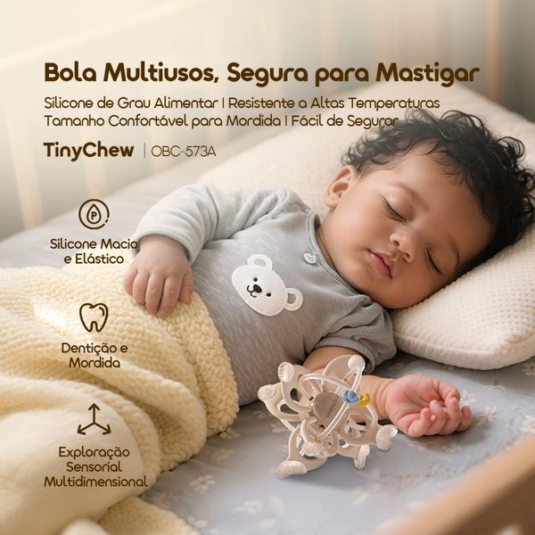 TinyChew Silicone de qualidade alimentar, fácil de segurar, TinyChew