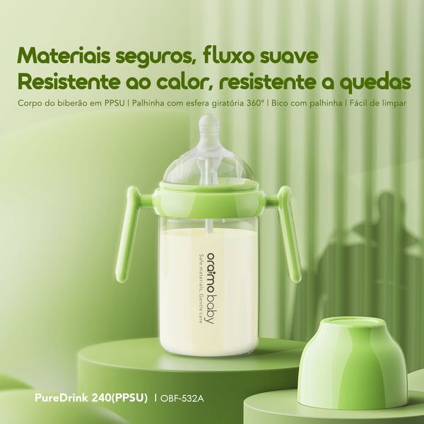 PureDrink 240 (PPUS) Biberão feito com material seguro