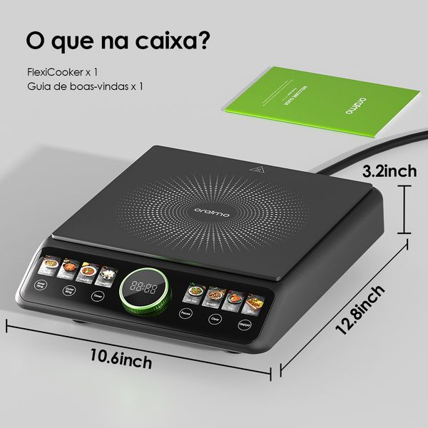 FlexiCooker Placa de aquecimento elétrica em cerâmica de 2200 W