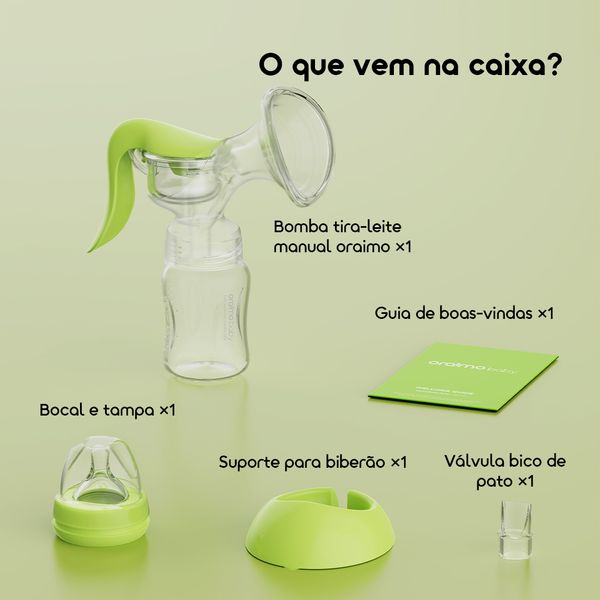 HandPump Bomba tira-leite manual leve e suave, livre de BPA
