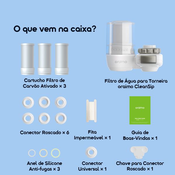 CleanSip Sistema de filtragem de água multicamada para montagem em torneira