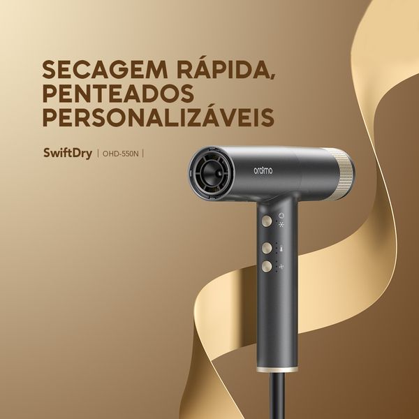 Swift Dry Secador de cabelo com motor de alta velocidade