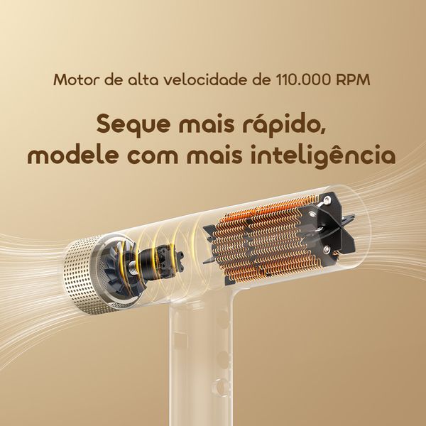 Swift Dry Secador de cabelo com motor de alta velocidade