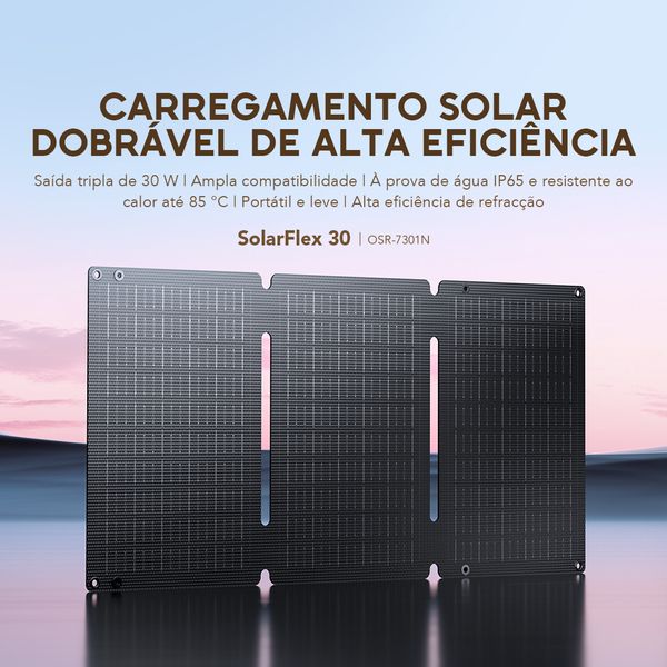 SolarFlex 30 Painel solar portátil de 30 W