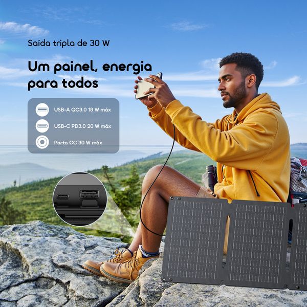 SolarFlex 30 Painel solar portátil de 30 W