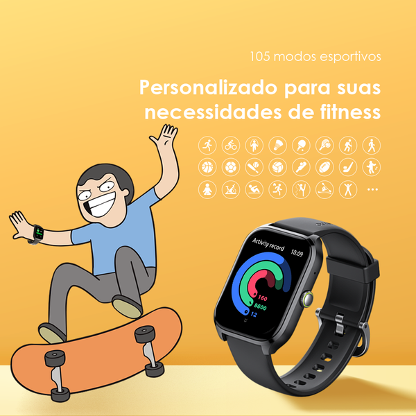 Watch 5 Lite Smartwatch FreeFire HD de 2,01" com classificação IP68