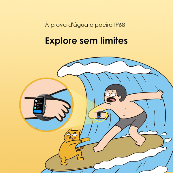 Watch 5 Lite Smartwatch FreeFire HD de 2,01" com classificação IP68