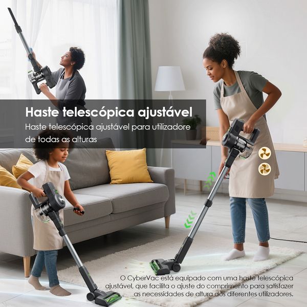 CyberVac Aspirador vertical sem fios de 180 W
